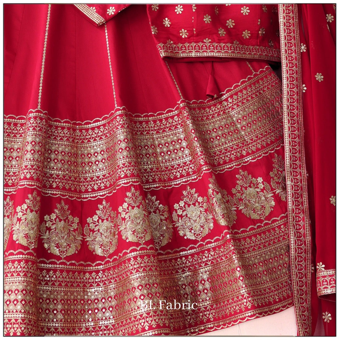 Red color Sequence & Thread work Designer Wedding Lehenga Choli For Wedding Function BL1317
