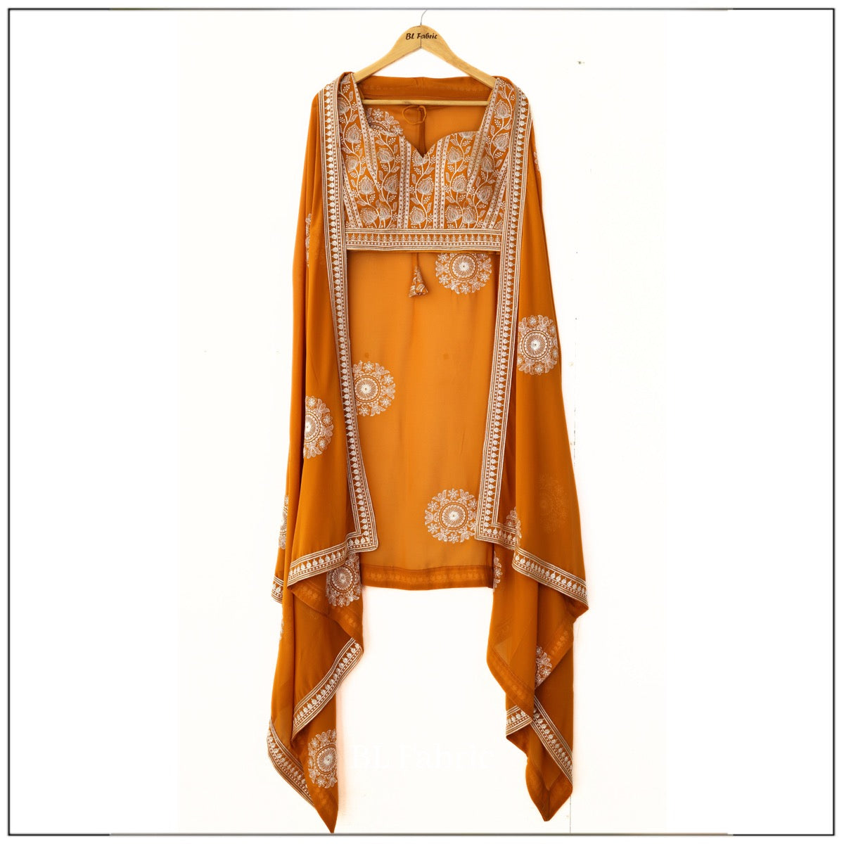 Orange color Sequence & Thread Embroidery work Designer Wedding Lehenga Choli BL1324