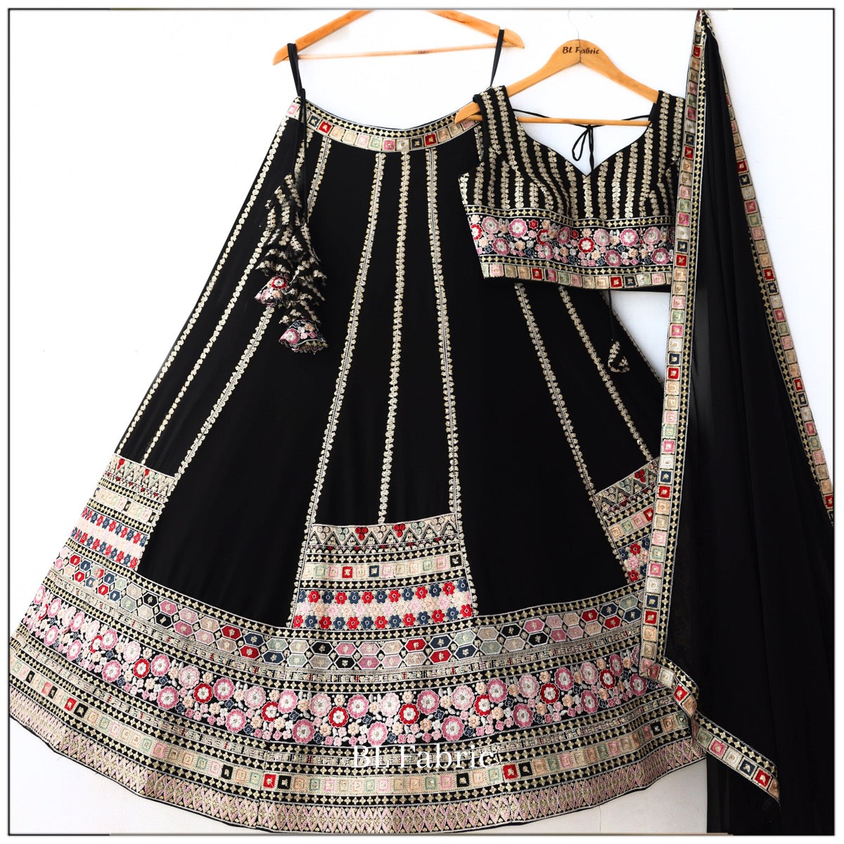 Black color Sequence Embroidery work Designer Wedding Lehenga Choli BL1328
