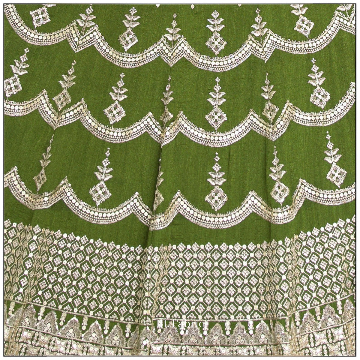 Mehendi Green color Sequence Thread work Designer Wedding Lehenga Choli For Wedding Function BL1406