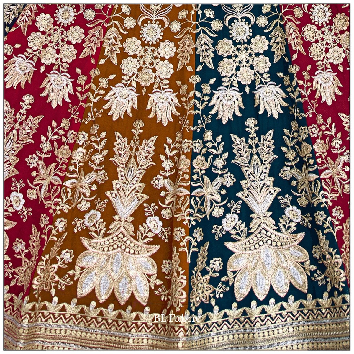 Multi color Sequence & Thread Embroidery work Designer Lehenga Choli for Any Function BL1459