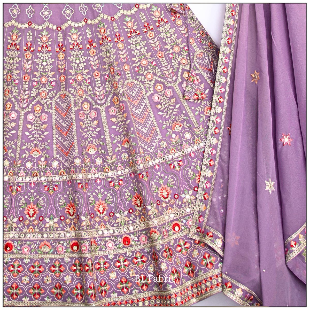 Light Purple color Sequence Embroidery work Designer Lehenga Choli for Wedding Function BL1464