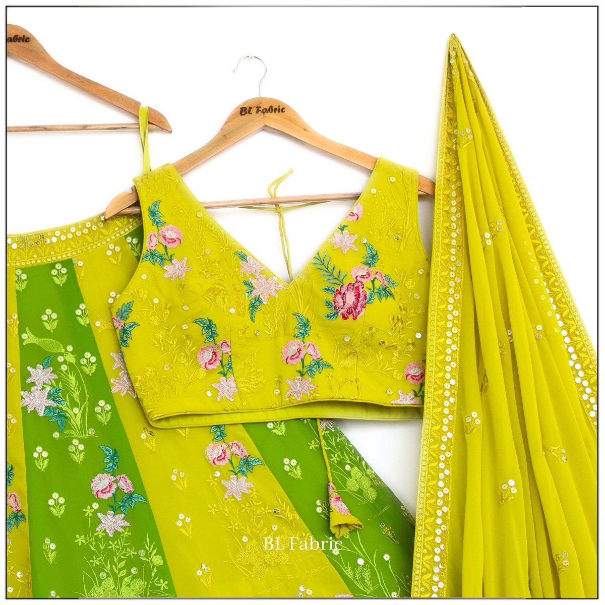 Multi color Thread Embroidery work Designer Lehenga Choli for Any Function BL1465