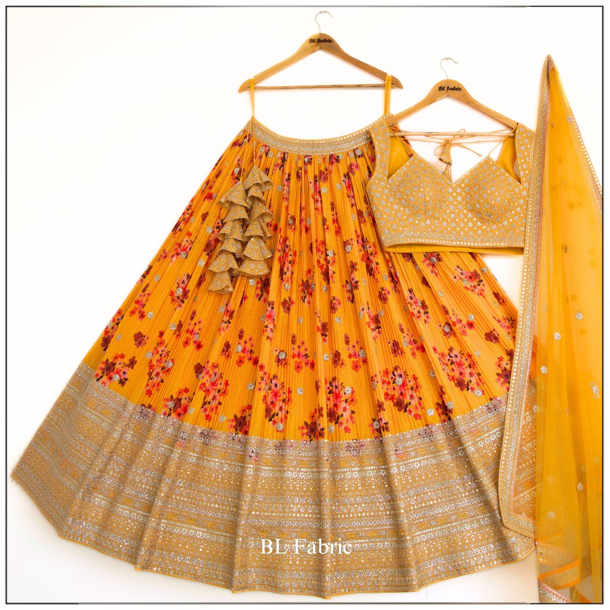 Multi color Printed & Embroidery work Designer Crush Lehenga Choli for Any Function BL1480