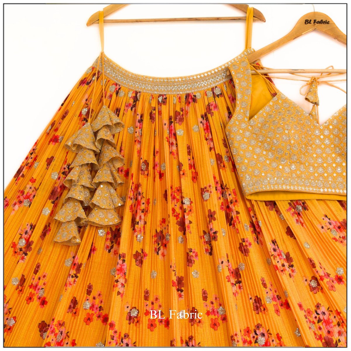 Multi color Printed & Embroidery work Designer Crush Lehenga Choli for Any Function BL1480
