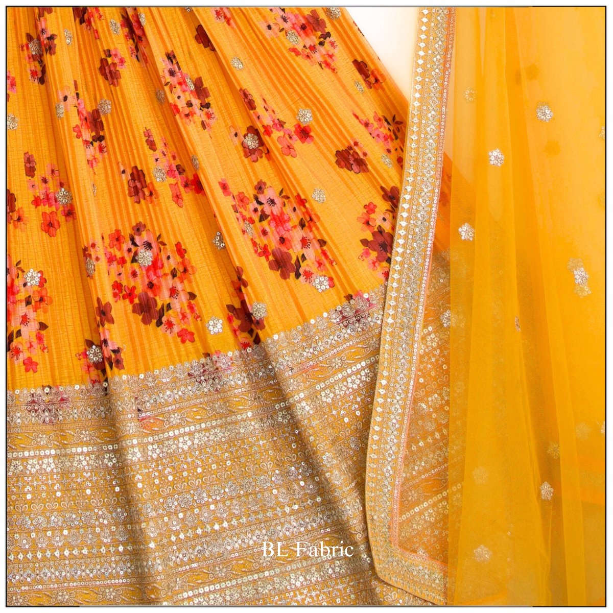 Multi color Printed & Embroidery work Designer Crush Lehenga Choli for Any Function BL1480