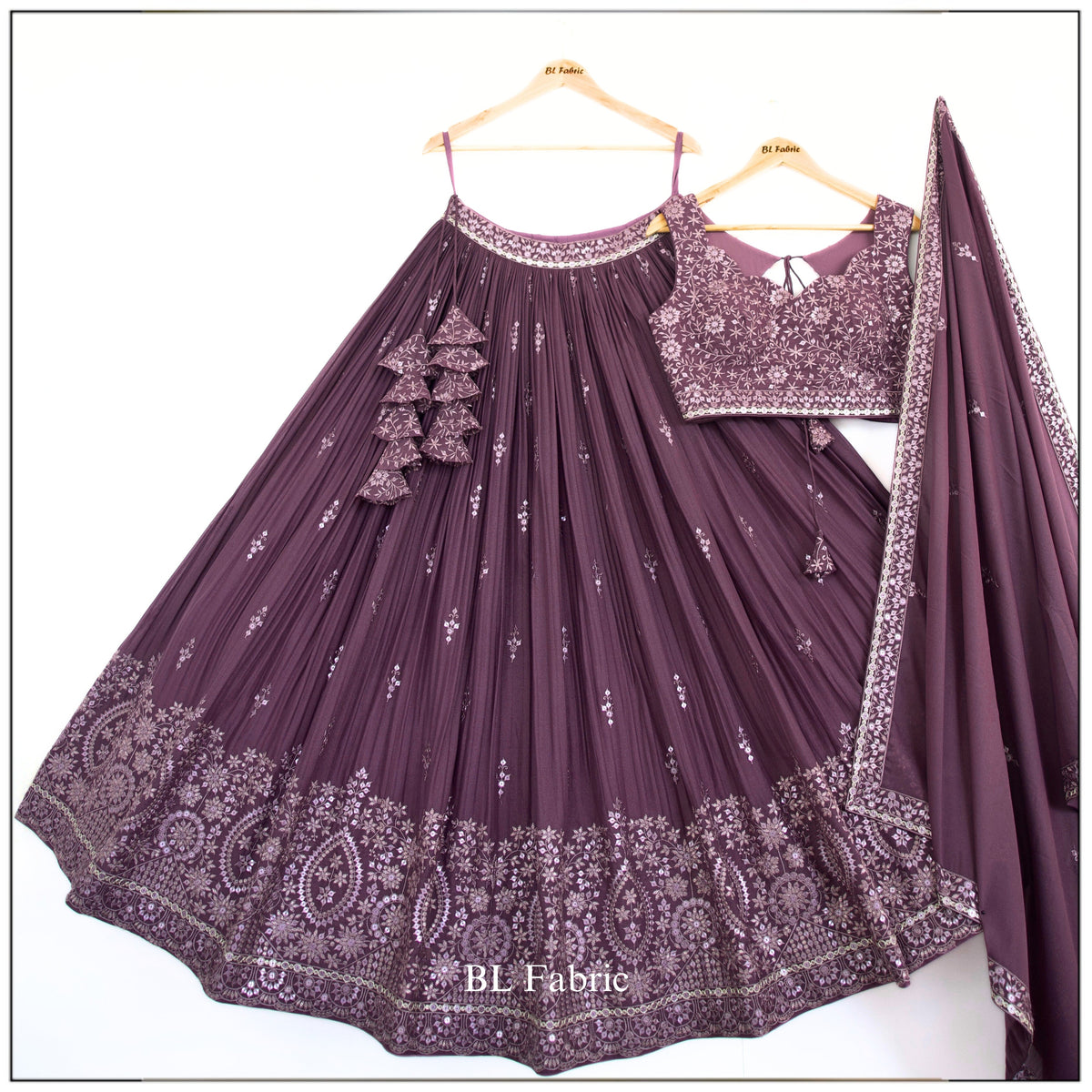 Rosy Purple Embroidery Designer Crush Lehenga Choli BL1481