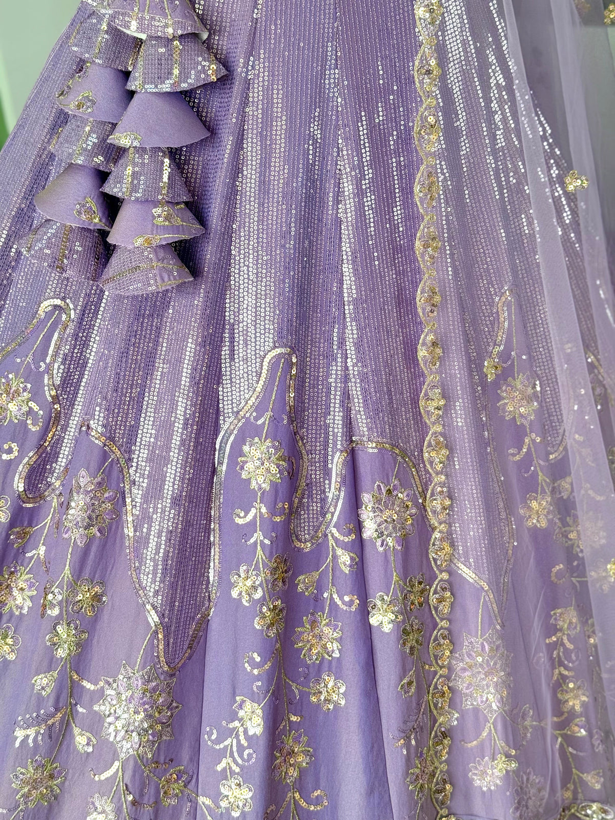 Pastel Purple color Designer Sequence Embroidery work Lehenga choli BL1689