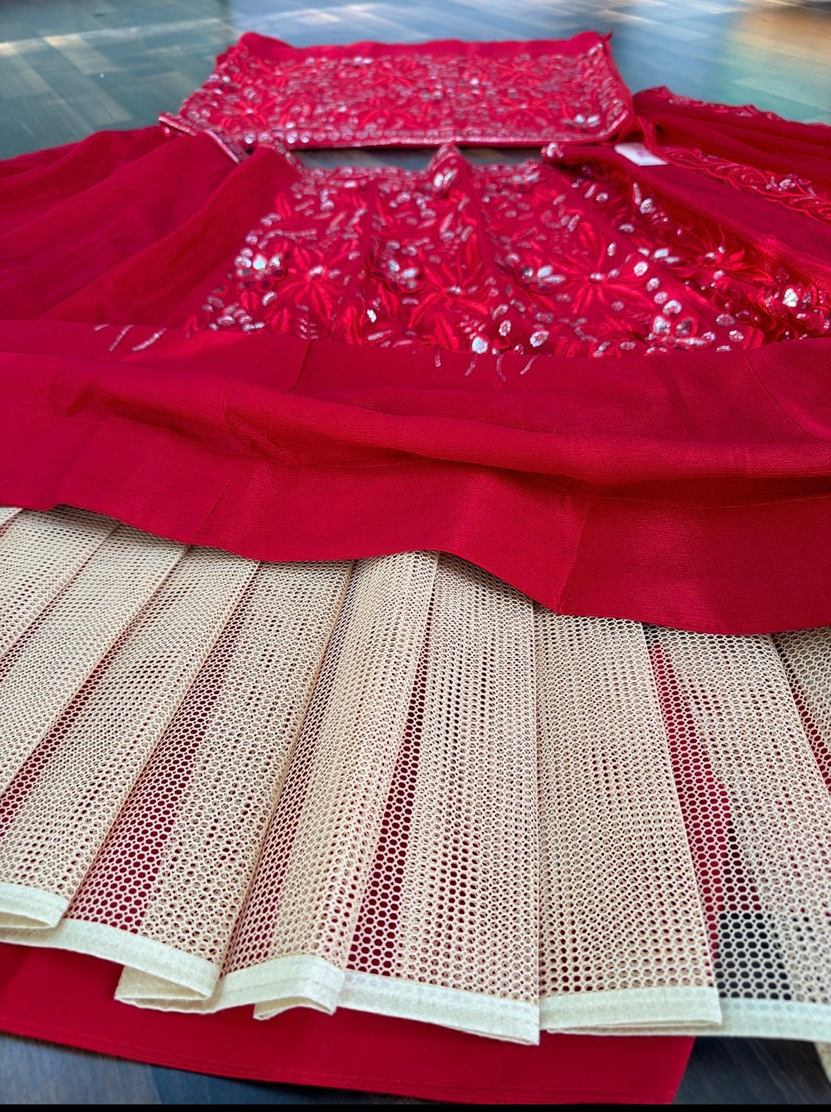 Red color Sequence Embroidery work Designer Lehenga Choli BL1662