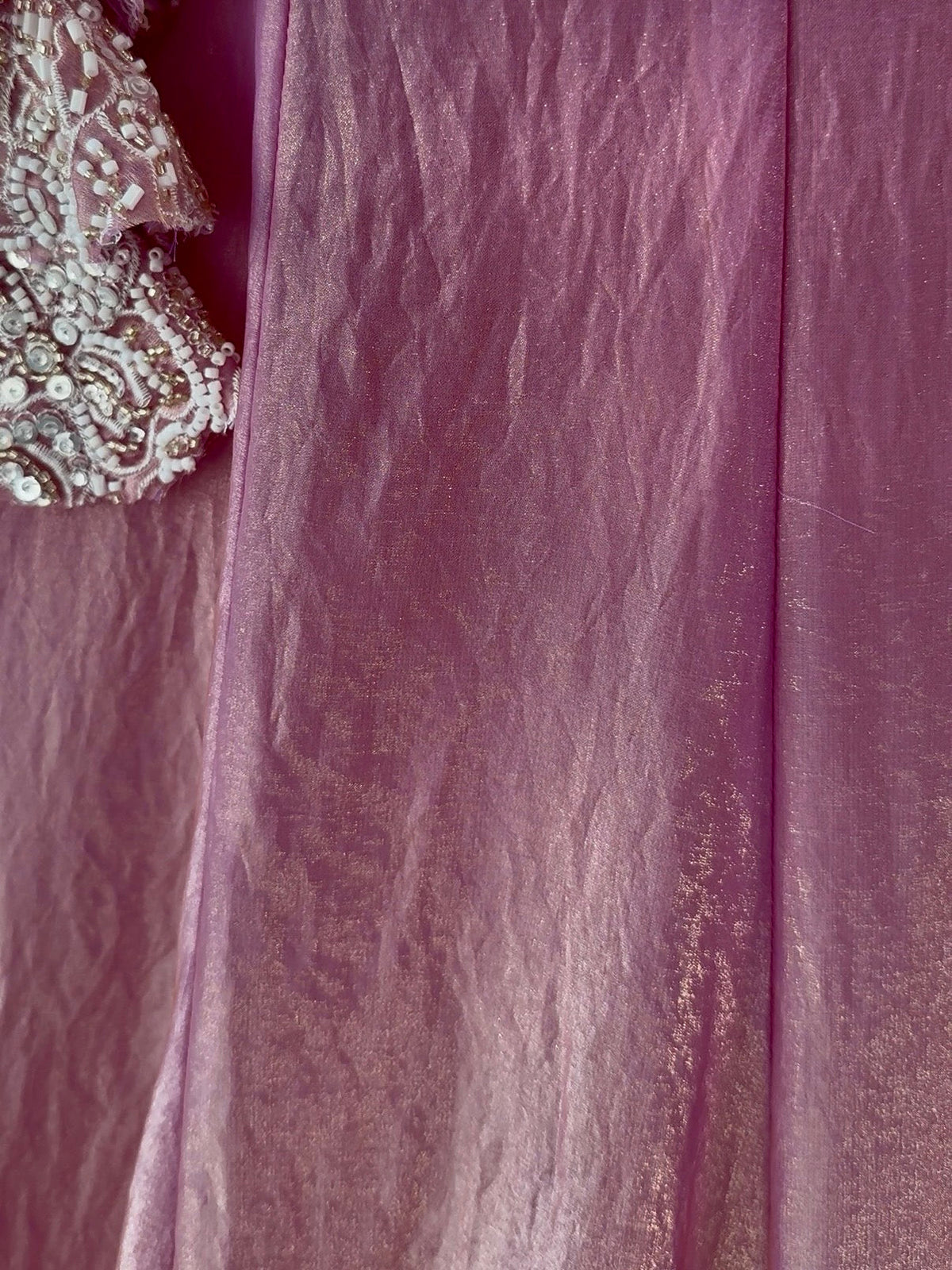 Dusty Rose Pink color Bids Embroidery work Lehenga Choli BL1668