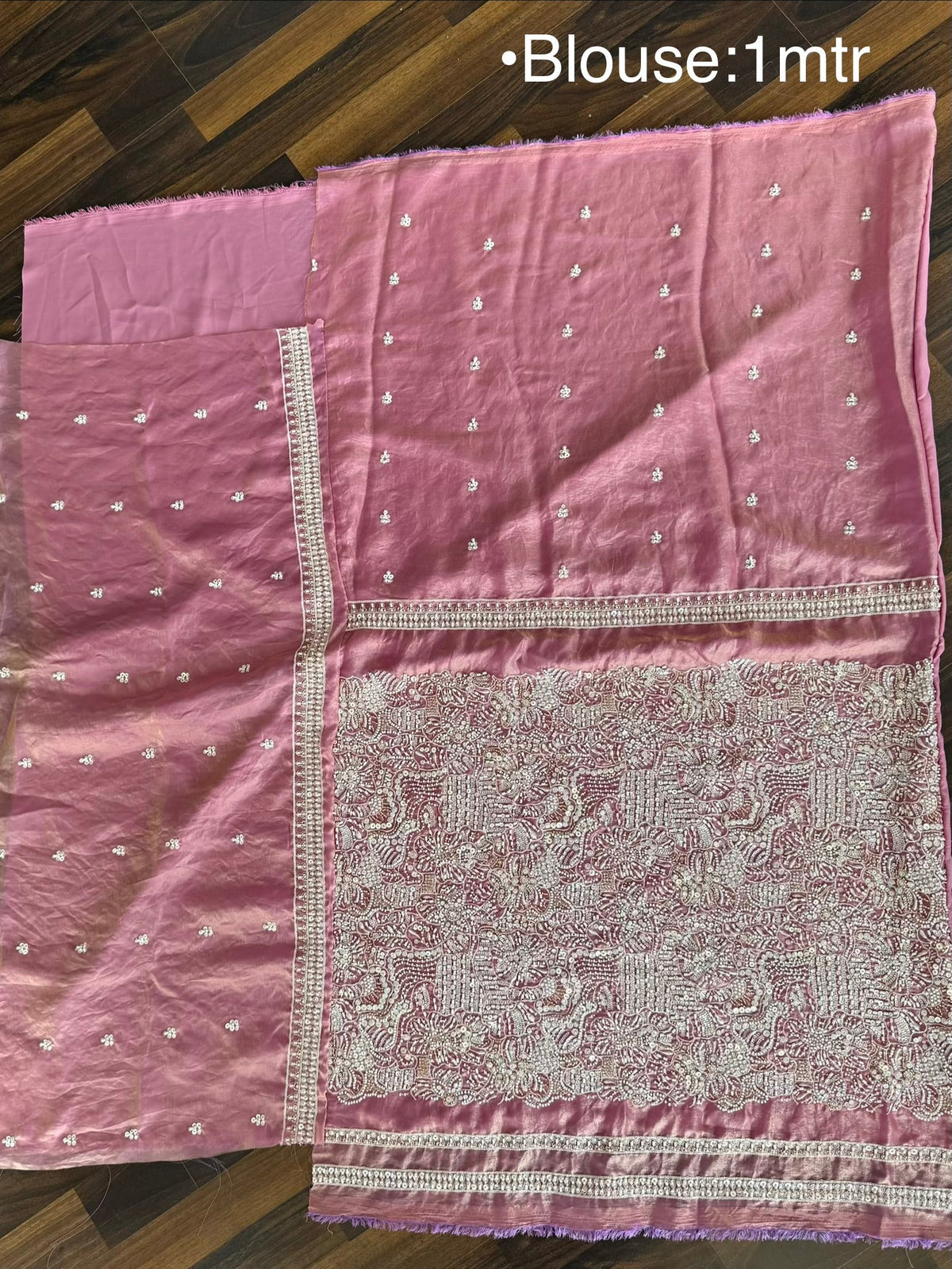 Dusty Rose Pink color Bids Embroidery work Lehenga Choli BL1668