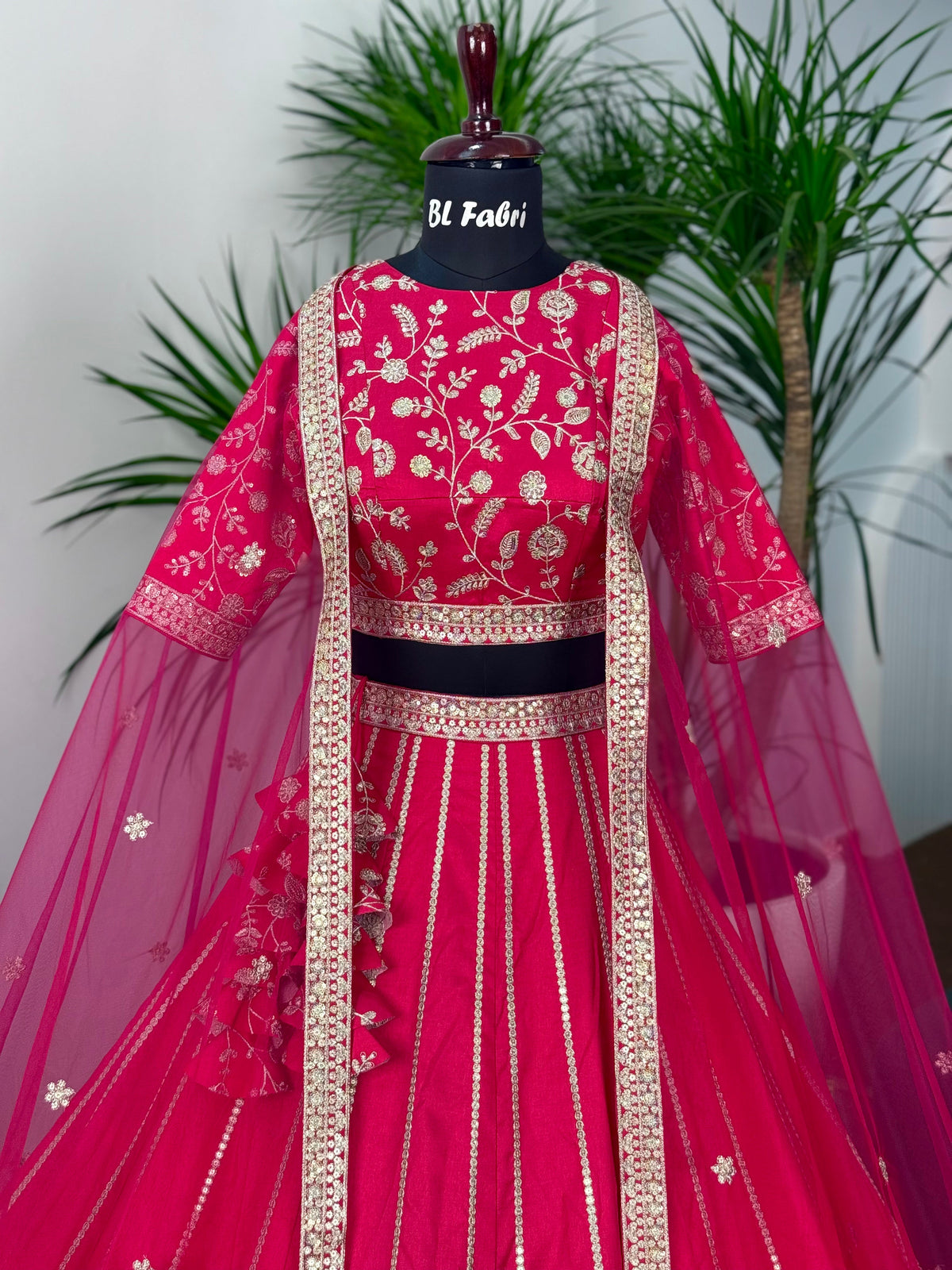 Pink color Designer Sequence Embroidery work Lehenga choli BL1602