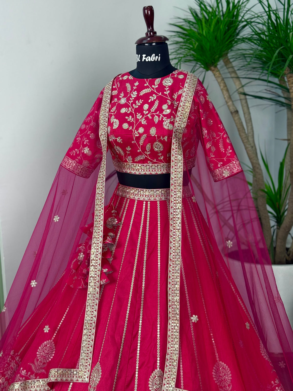 Pink color Designer Sequence Embroidery work Lehenga choli BL1602