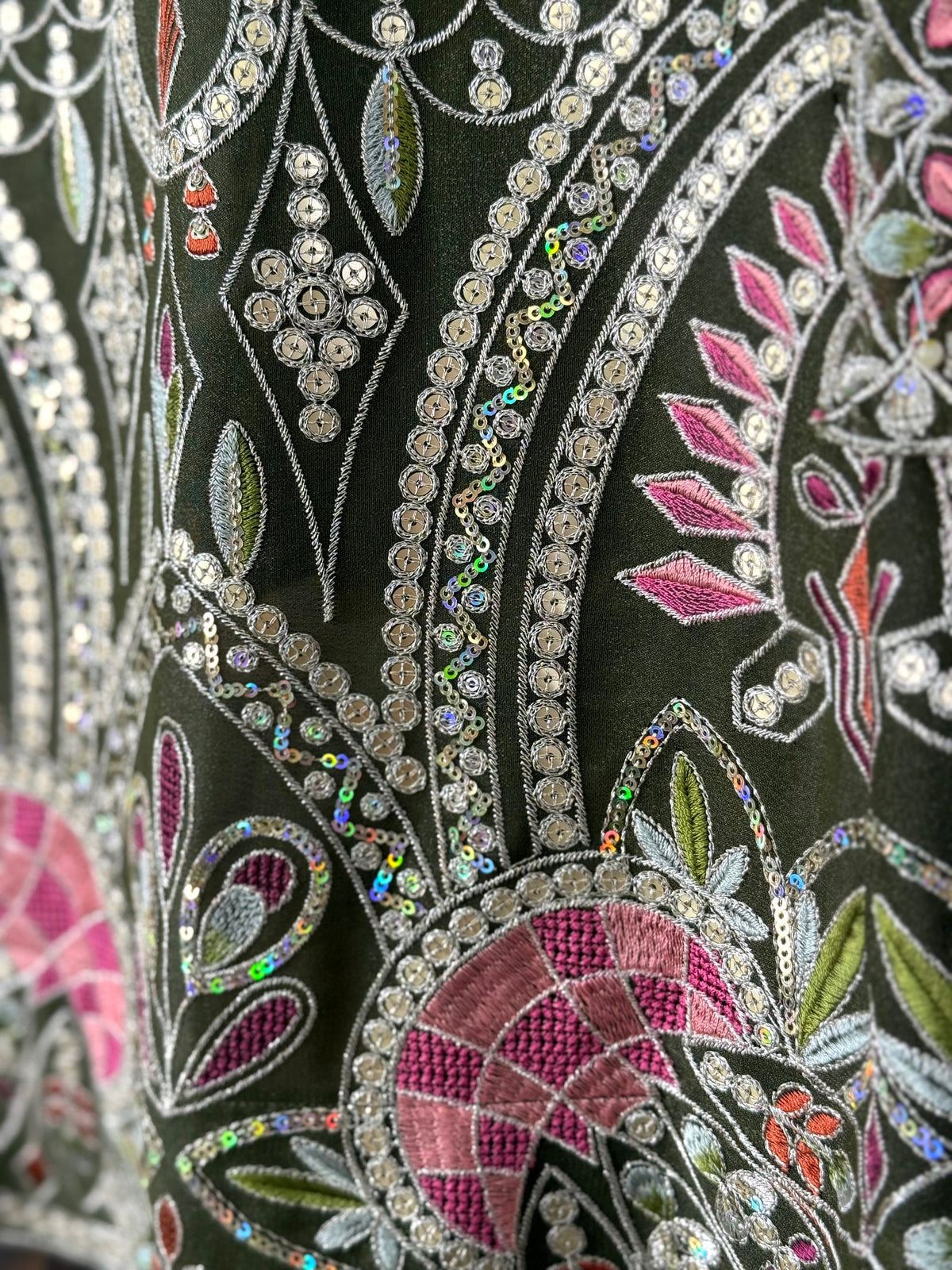 Mehendi color Real Mirror & Embroidery work Designer Lehenga Choli BL1598