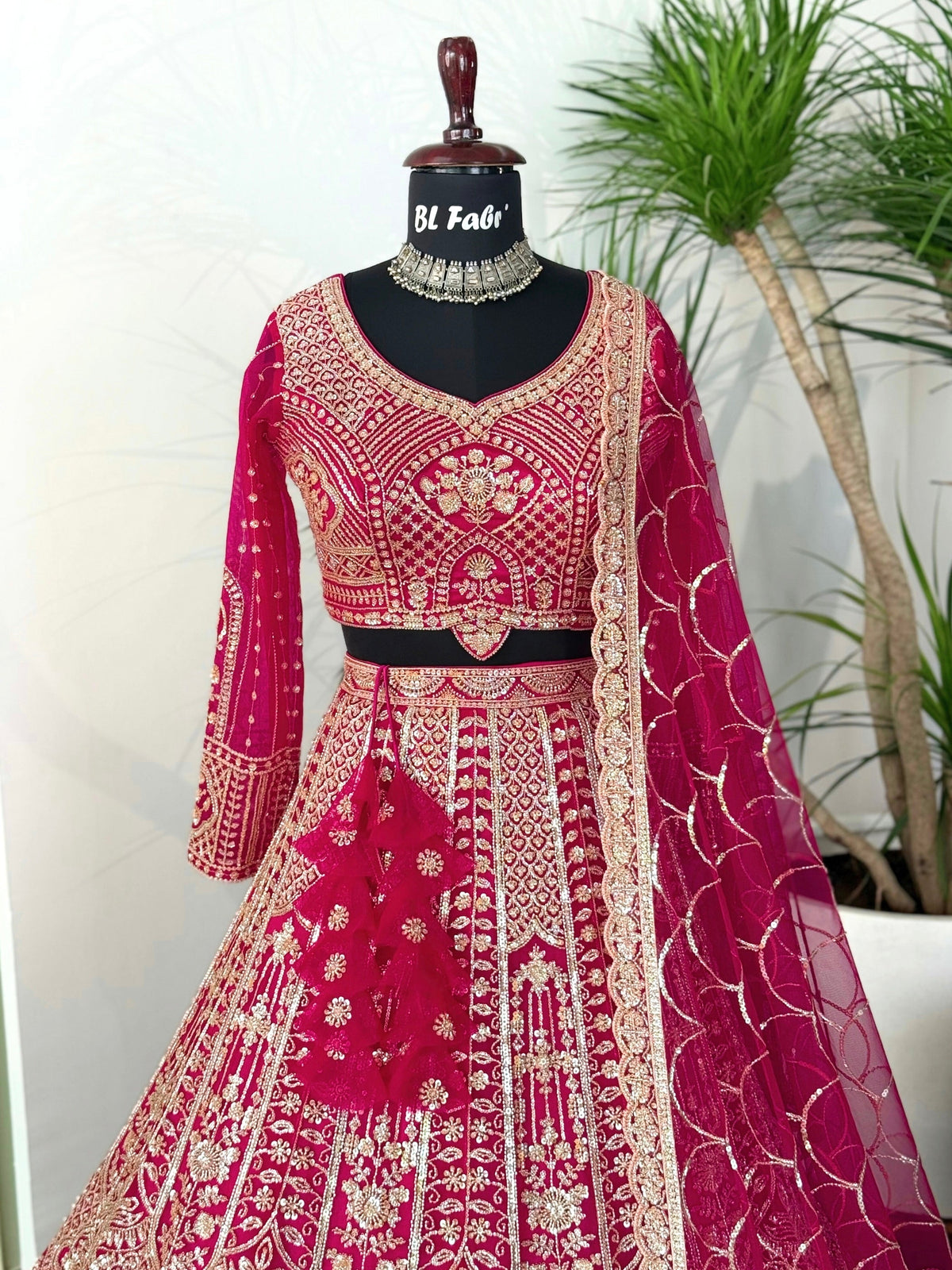 Pink color Hand Embroidery work Designer Lehenga Choli for Wedding Function BL1613