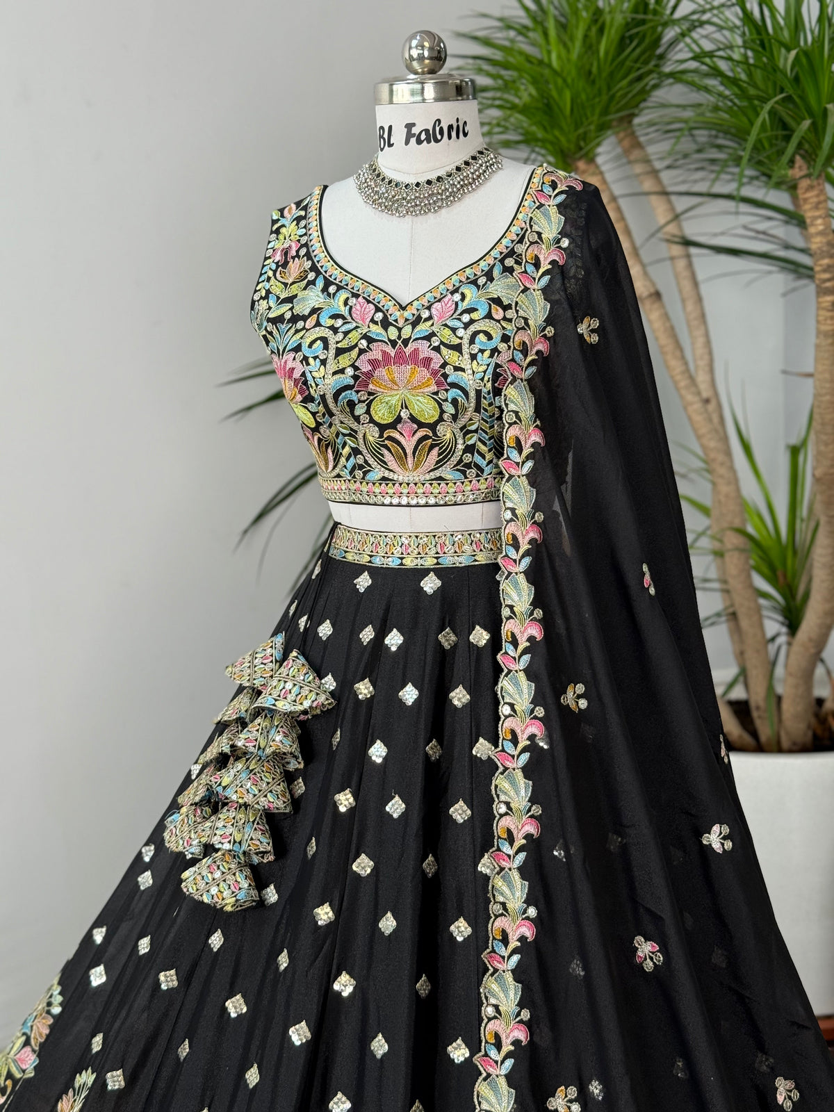 Black color Sequence & Embroidery work Designer Lehenga Choli for Wedding Function BL1600