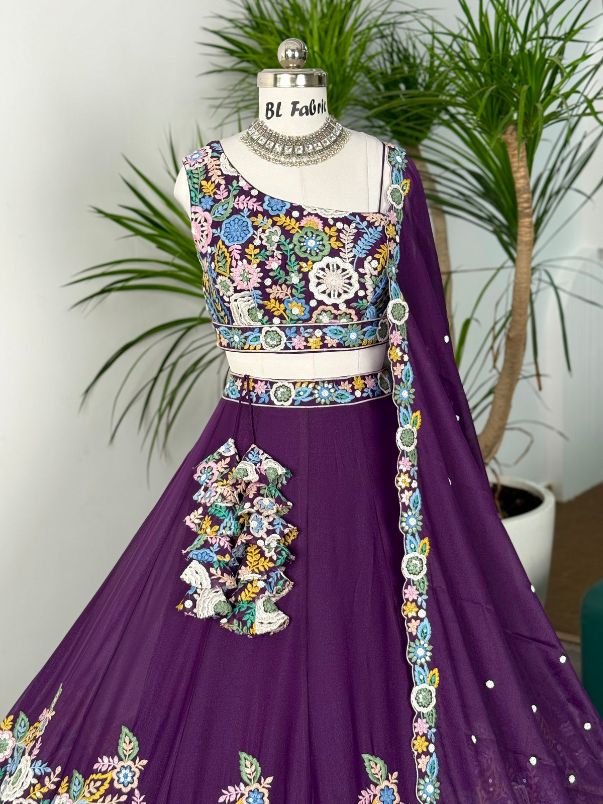 Purple color Sequence & Embroidery work Designer Lehenga Choli for Wedding Function BL1601