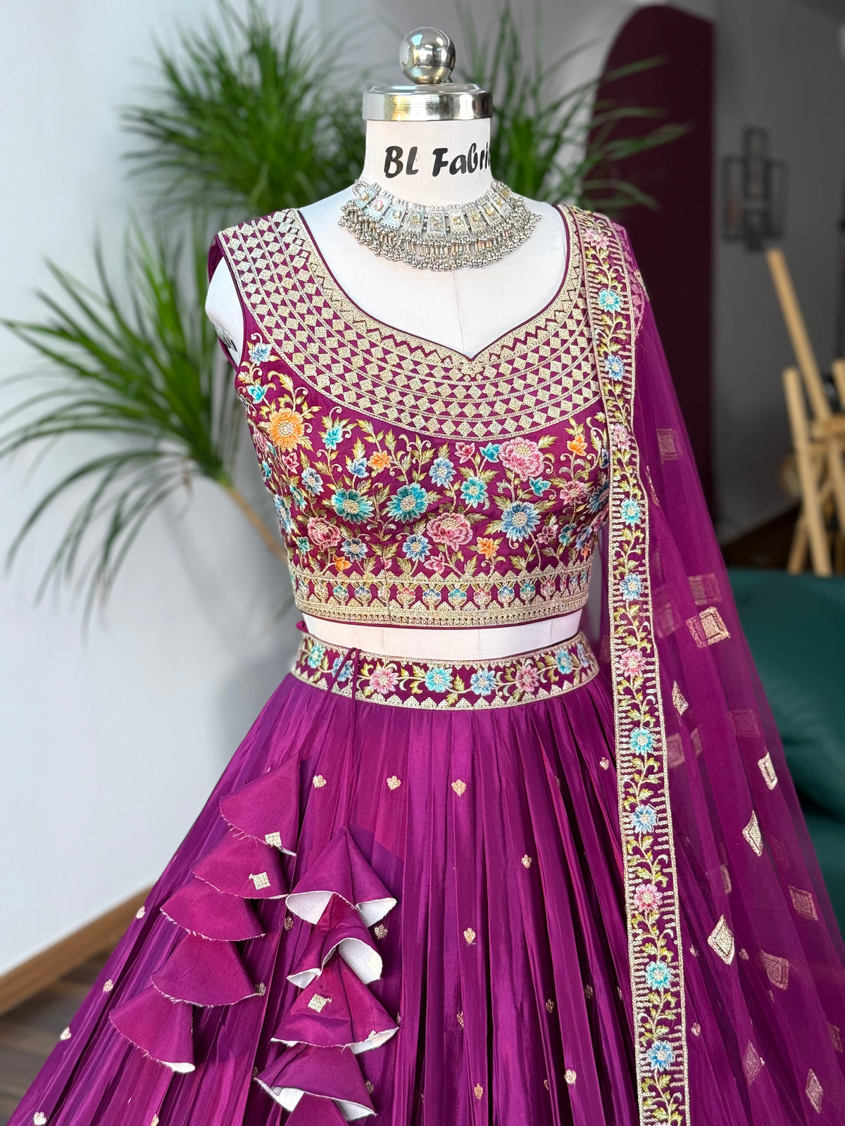 Purple color Embroidery & Sequence work Designer Lehenga Choli for Wedding Function BL1624