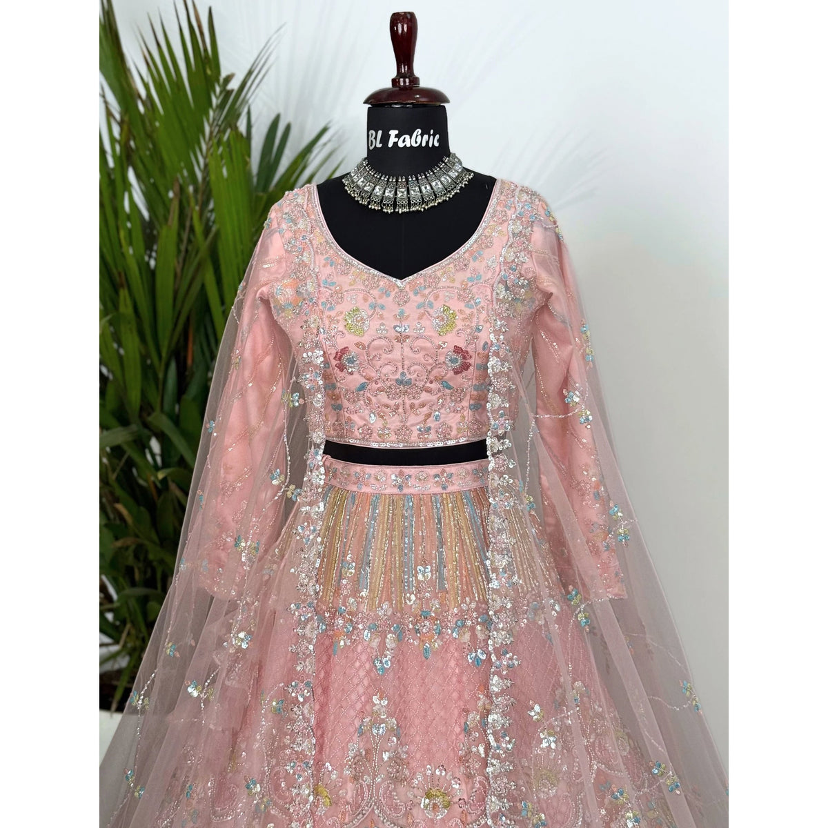 Pink color Hand Embroidery work Designer Lehenga Choli for Wedding Function BL1587