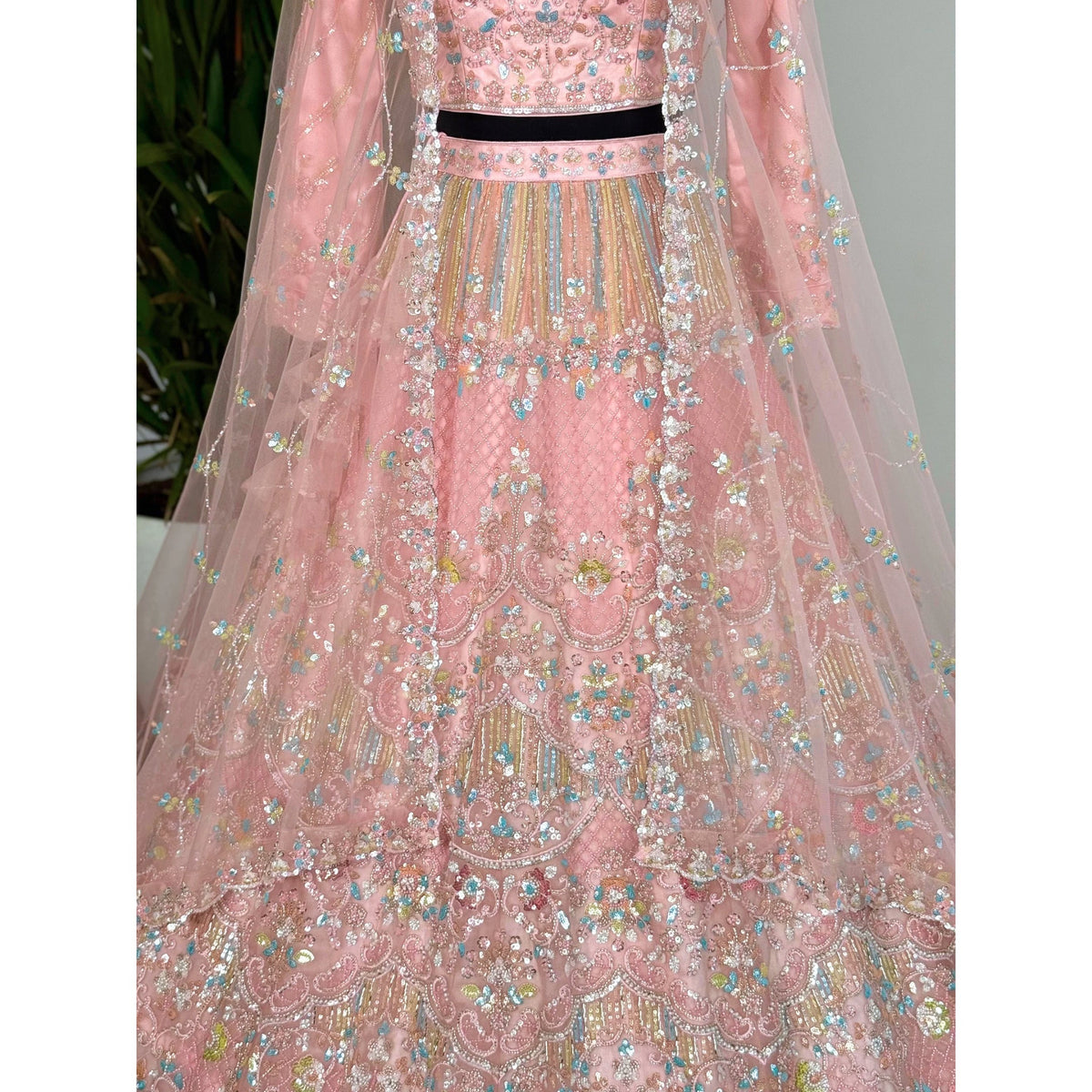 Pink color Hand Embroidery work Designer Lehenga Choli for Wedding Function BL1587