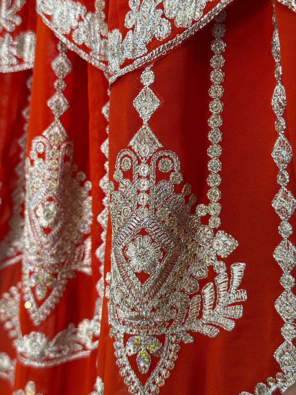 Orange color Sequence Embroidery work Designer Lehenga Choli BL1594