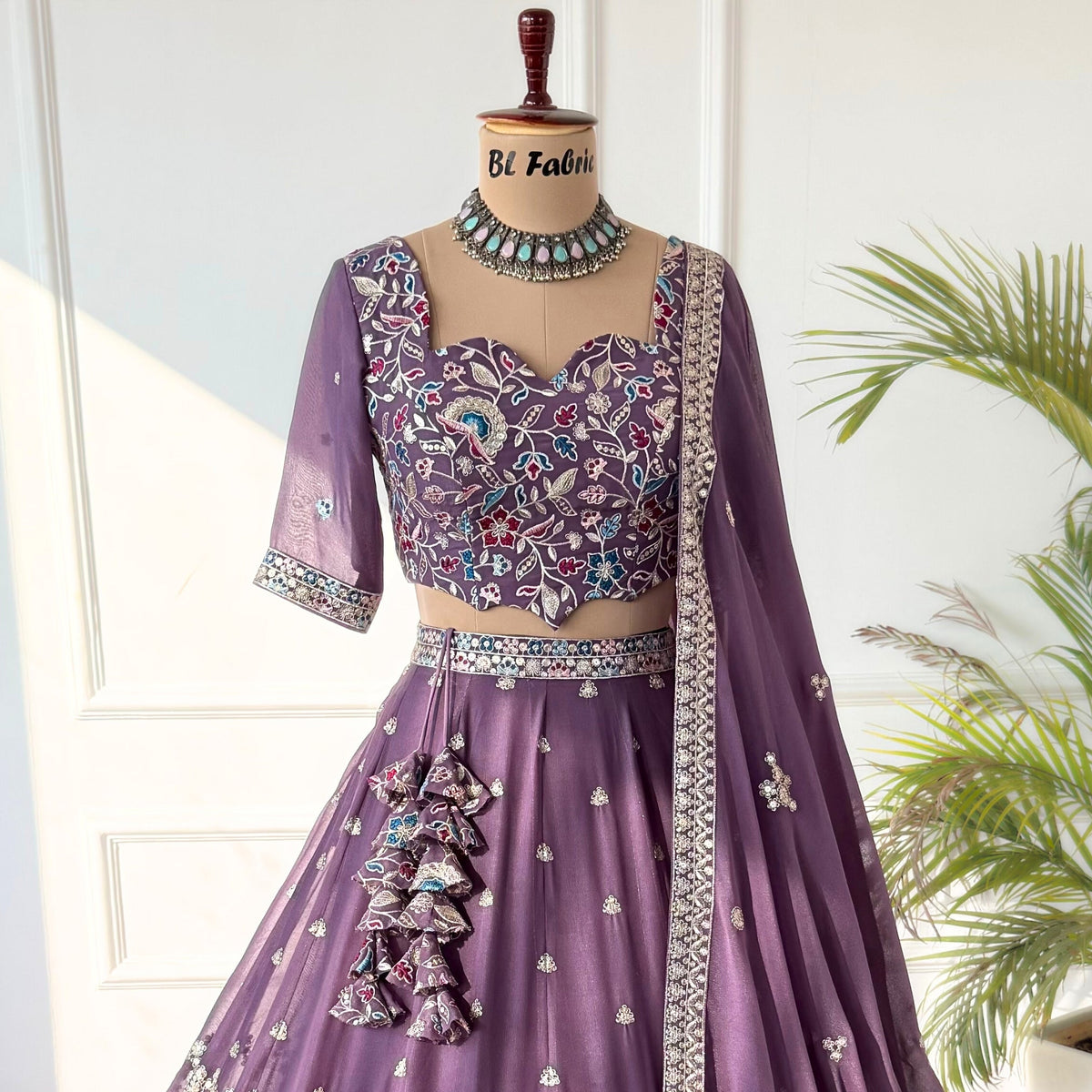 Purple color Embroidery & Sequence work Designer Lehenga Choli for Wedding Function BL1497