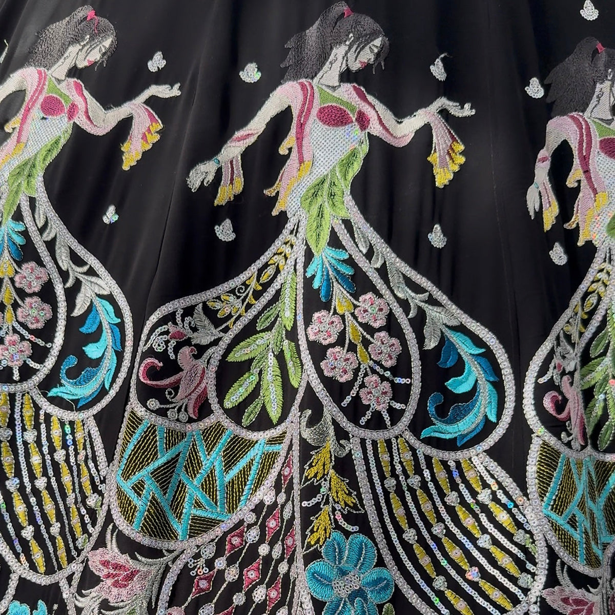 Black color Sequence Thread Embroidery work Designer Lehenga Choli for Wedding Function BL1522