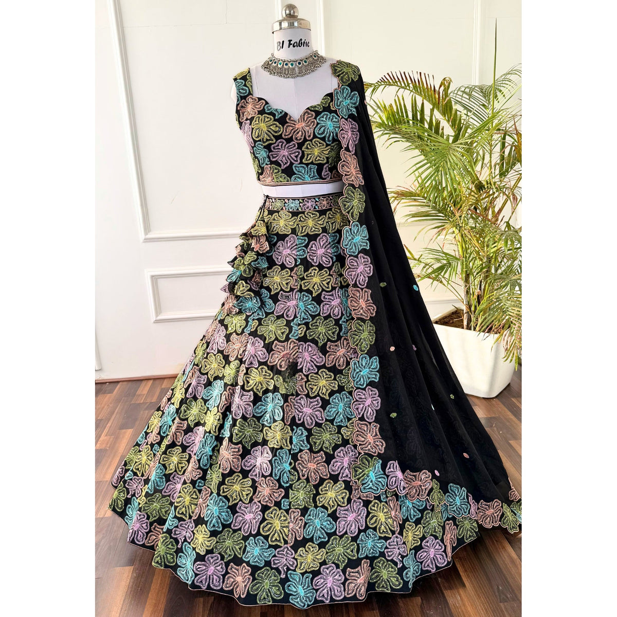 Black color Embroidery & Sequence work Designer Lehenga Choli BL1532