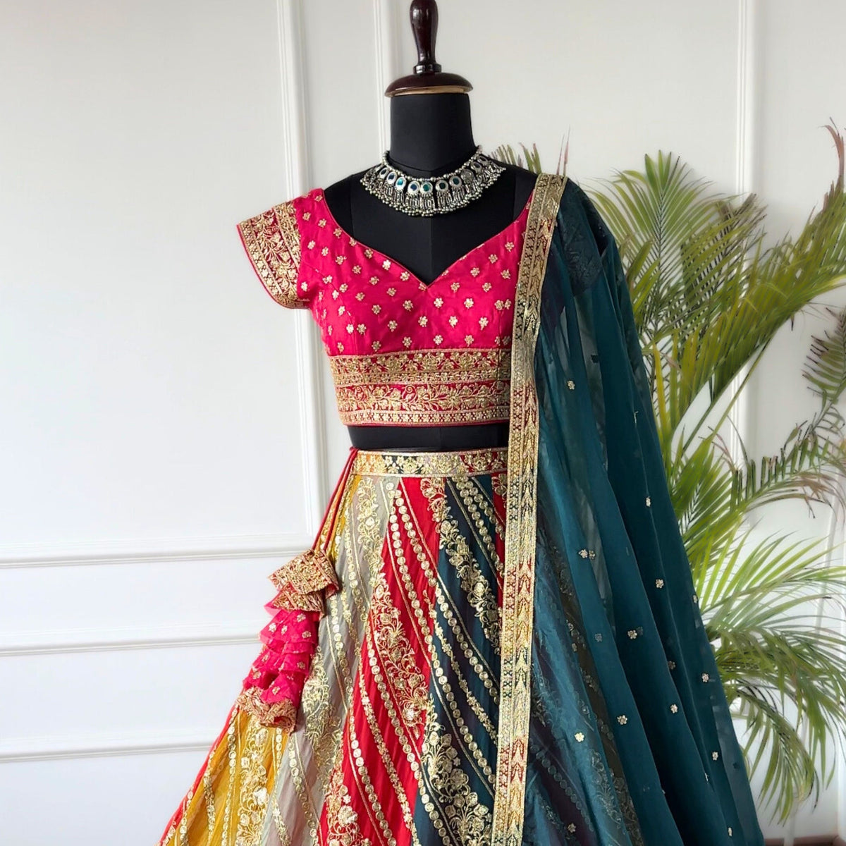 Multi color Designer Sequence Embroidery work Lehenga choli for Wedding Function BL1448