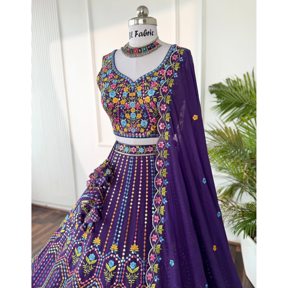 Purple color Embroidery & Sequence work Designer Lehenga Choli BL1566