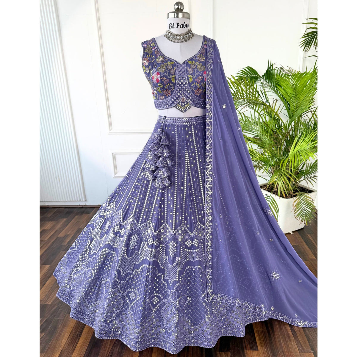 Rosy Purple color Sequence Embroidery work Designer Lehenga Choli for Any Function BL1574
