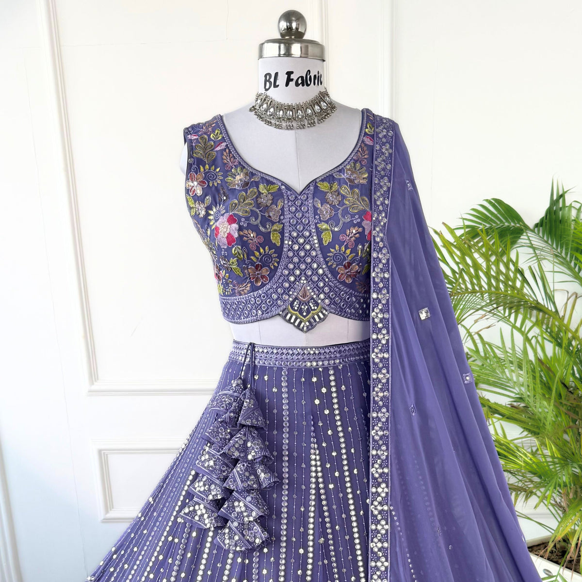 Rosy Purple color Sequence Embroidery work Designer Lehenga Choli for Any Function BL1574
