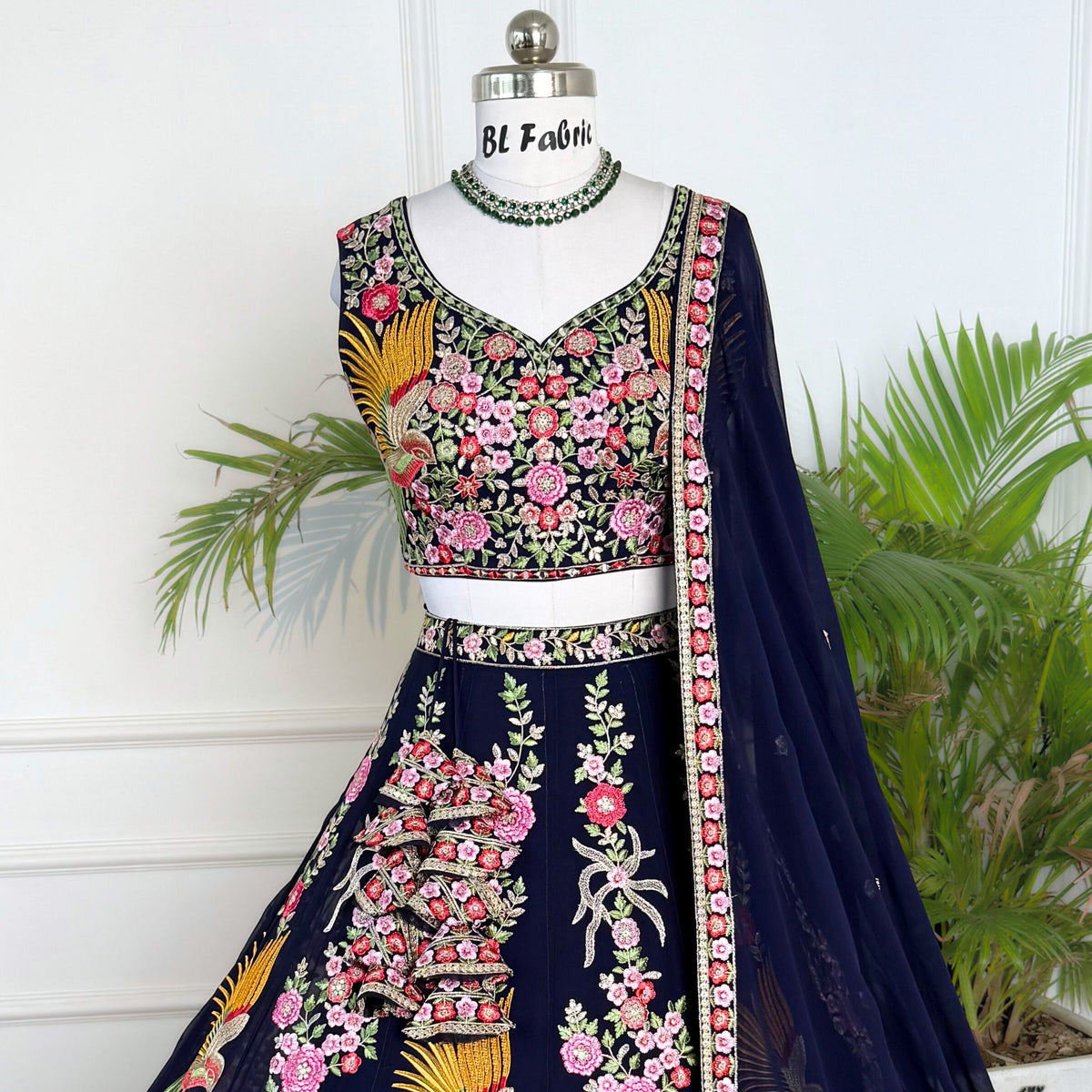 Blue color Sequence Embroidery work Designer Lehenga Choli for Wedding Function BL1575