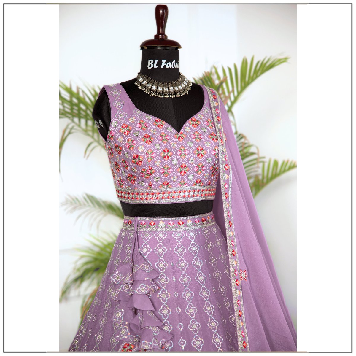 Light Purple color Sequence Embroidery work Designer Lehenga Choli for Wedding Function BL1464