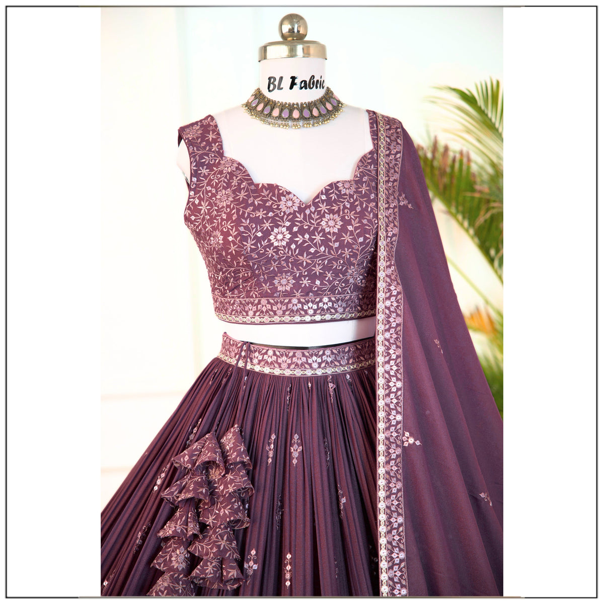 Rosy Purple Embroidery Designer Crush Lehenga Choli BL1481