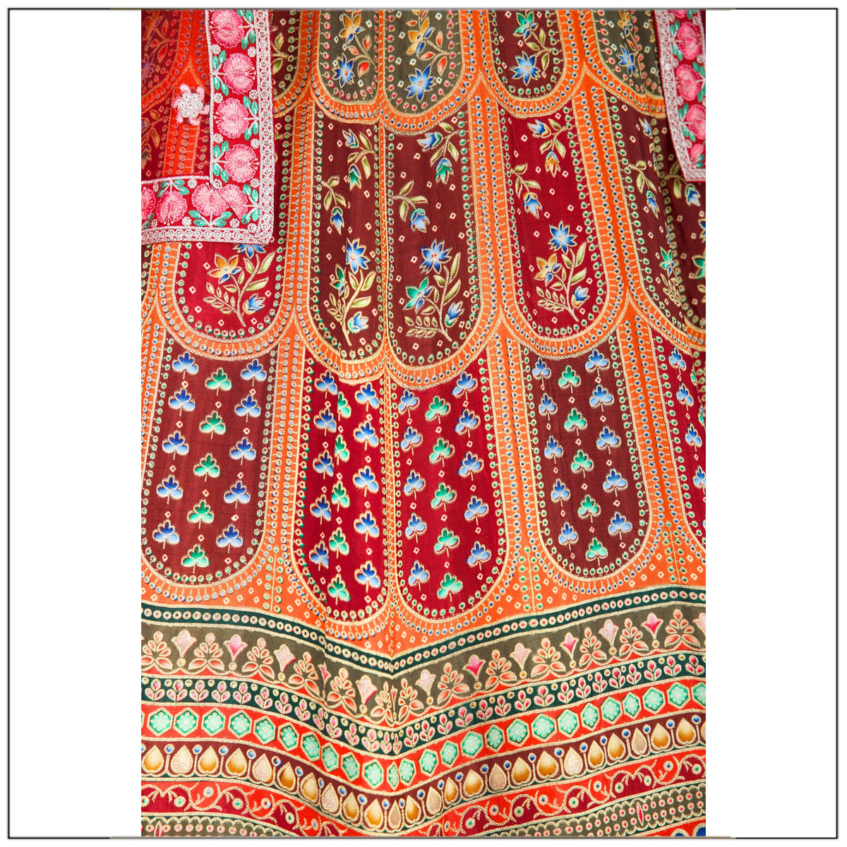 Multi color Sequence & Thread Embroidery work Designer Lehenga with Maroon choli for Any Function BL1482_jacard