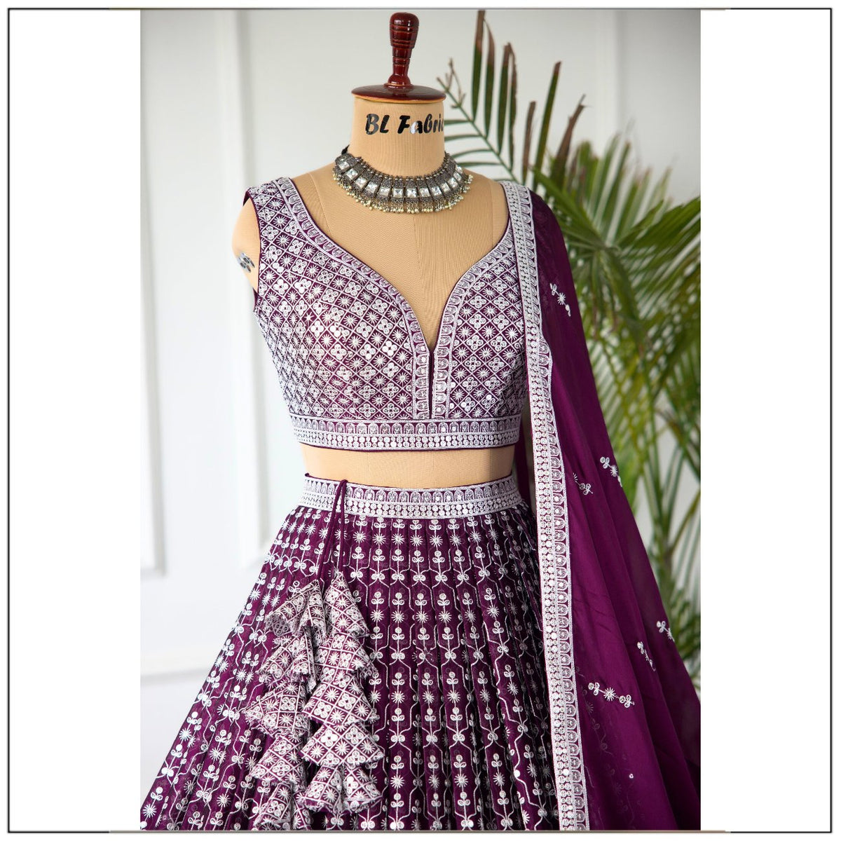 Purple color Sequence Embroidery work Designer Lehenga choli for Wedding Function BL1439