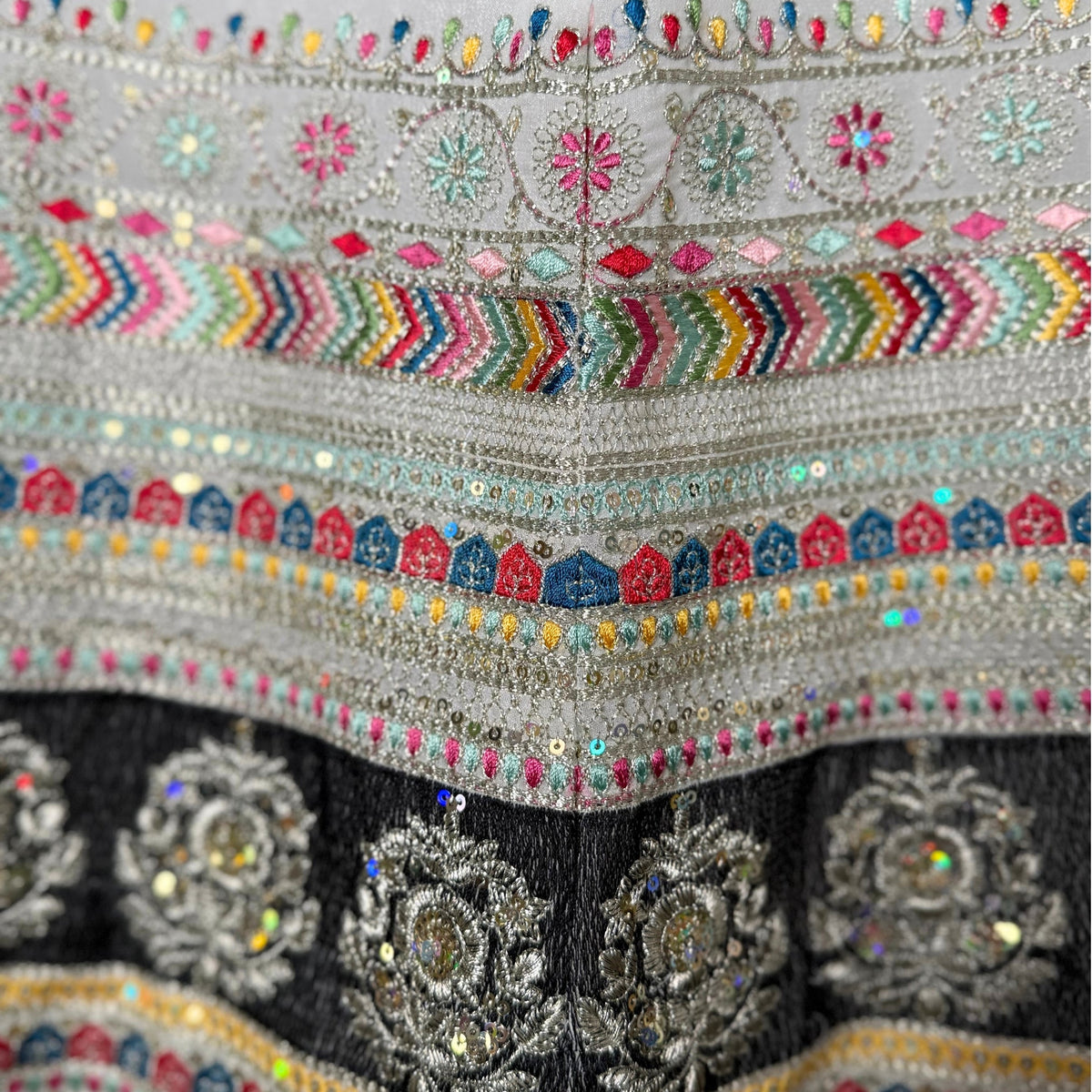 White color Mirror & Sequence Embroidery work Designer Lehenga Choli BL1563